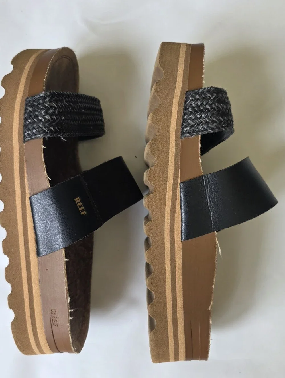 Reef Black Slide Sandals